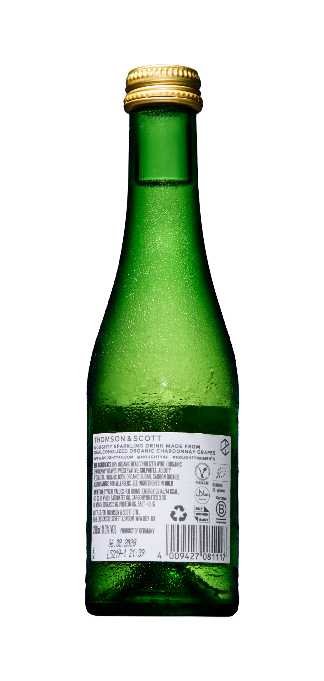 Noughty Sparkling Chardonnay Mini Bottles 200ml (six bottle packs)